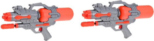 Merkloos 2x Waterpistool/waterpistolen 46 cm oranje met pomp