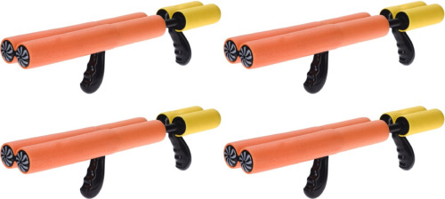 Merkloos 10x Oranje waterpistool/waterpistolen van foam 40 cm met handvat en dubbele spuit