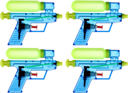 Merkloos 10x Waterpistool/waterpistolen blauw 15 cm