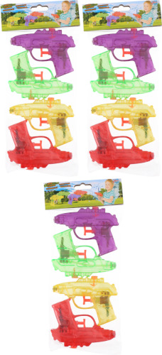 Merkloos 3x Waterpistool/waterpistolen setje 4 stuks 11,5 cm