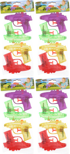 Merkloos 5x Waterpistool/waterpistolen setje 4 stuks 11,5 cm