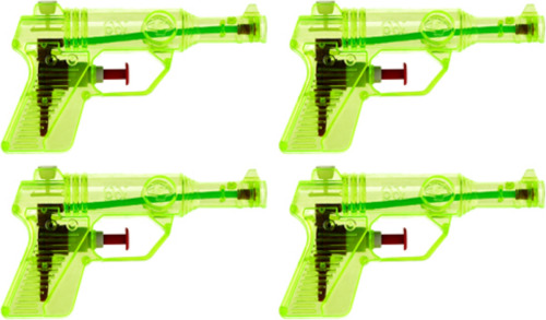 Merkloos 6x Waterpistool/waterpistolen groen 13 cm