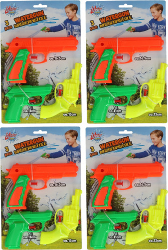 Merkloos 4x Waterpistool/waterpistolen setje 3 stuks