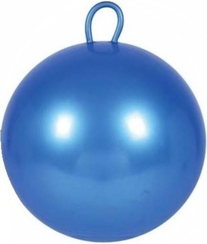 Merkloos Blauwe skippybal 60 cm voor jongens/meisjes
