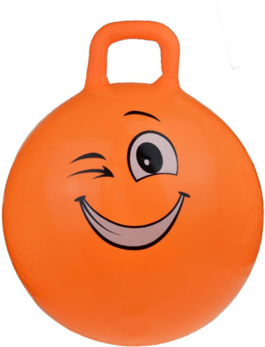 Skippy Buddy Skippybal smiley voor kinderen oranje 55 cm