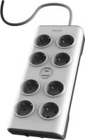 Philips 8-voudige Stekkerdoos - Spn7081wa/19 - Netspanningsbeveiliging - 2 Meter Kabel - Coaxaansluitingen