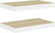 VidaXL Wandschappen zwevend 2 st 50x23x3,8 cm MDF eikenkleurig en wit