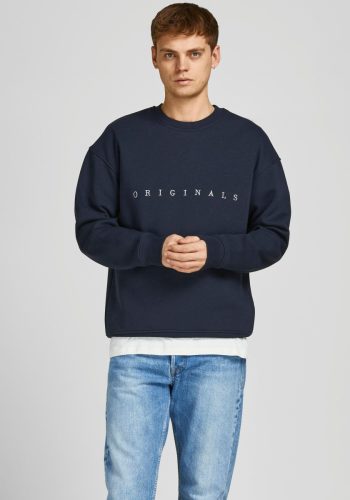 Jack & Jones ORIGINALS sweater JORCOPENHAGEN met printopdruk navy blazer