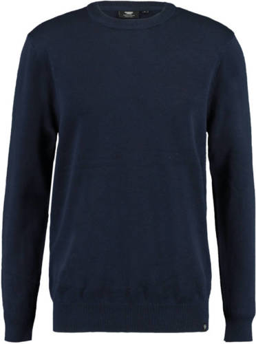 America Today fijngebreide pullover Keith dark blue