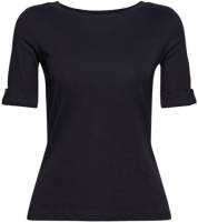 Esprit Women Collection basic T-shirt van biologisch katoen donkerblauw