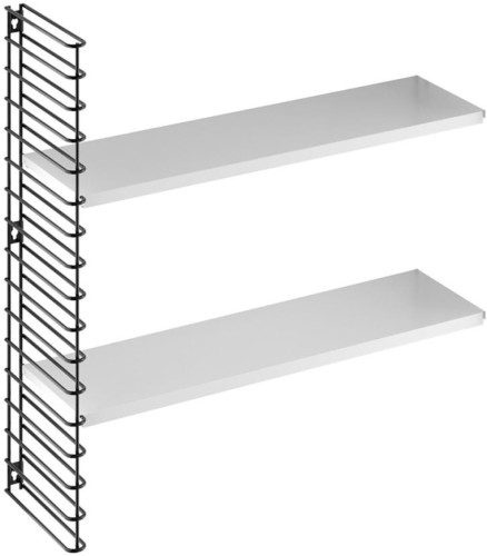 Tomado boekenrekuitbreiding - zwart frame en witte planken