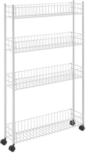 Metaltex Fino keukentrolley - 4-laags - wit