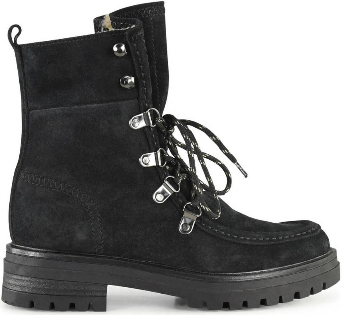 Ps poelman Monk suède veterboots zwart