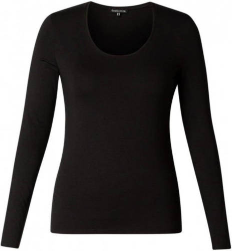 Base Level Curvy by Yesta basic longsleeve Aso zwart