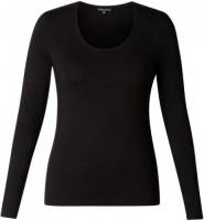 Base Level Curvy by Yesta basic longsleeve Aso zwart