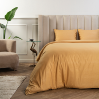 Fresh & Co Embossed Snake - Okergeel Lits-jumeaux (240 x 220 cm + 2 kussenslopen) Dekbedovertrek