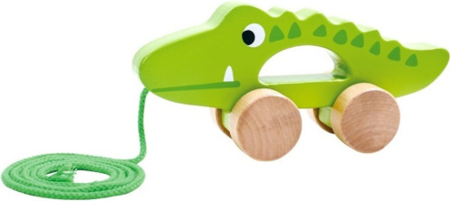 Tooky Toy trekfiguur krokodil junior 19 x 6 x 9 cm hout groen