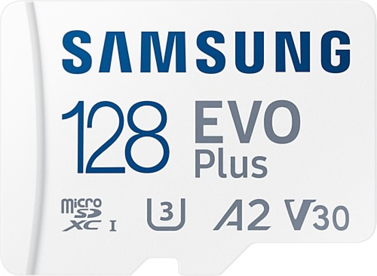 Samsung EVO Plus microSD Card (2021) 128GB Micro SD-kaart Wit