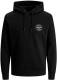 JACK & JONES PLUS SIZE hoodie JJESHARK Plus Size met logo black