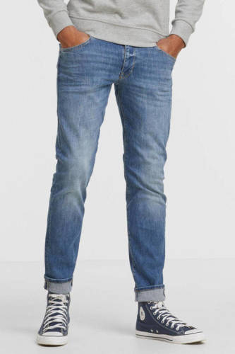 Petrol Industries slim fit jeans Seaham met riem light indigo