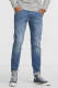 Petrol Industries slim fit jeans Seaham met riem light indigo