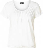 Base Level by Yest basic T-shirt Yona met plooien wit
