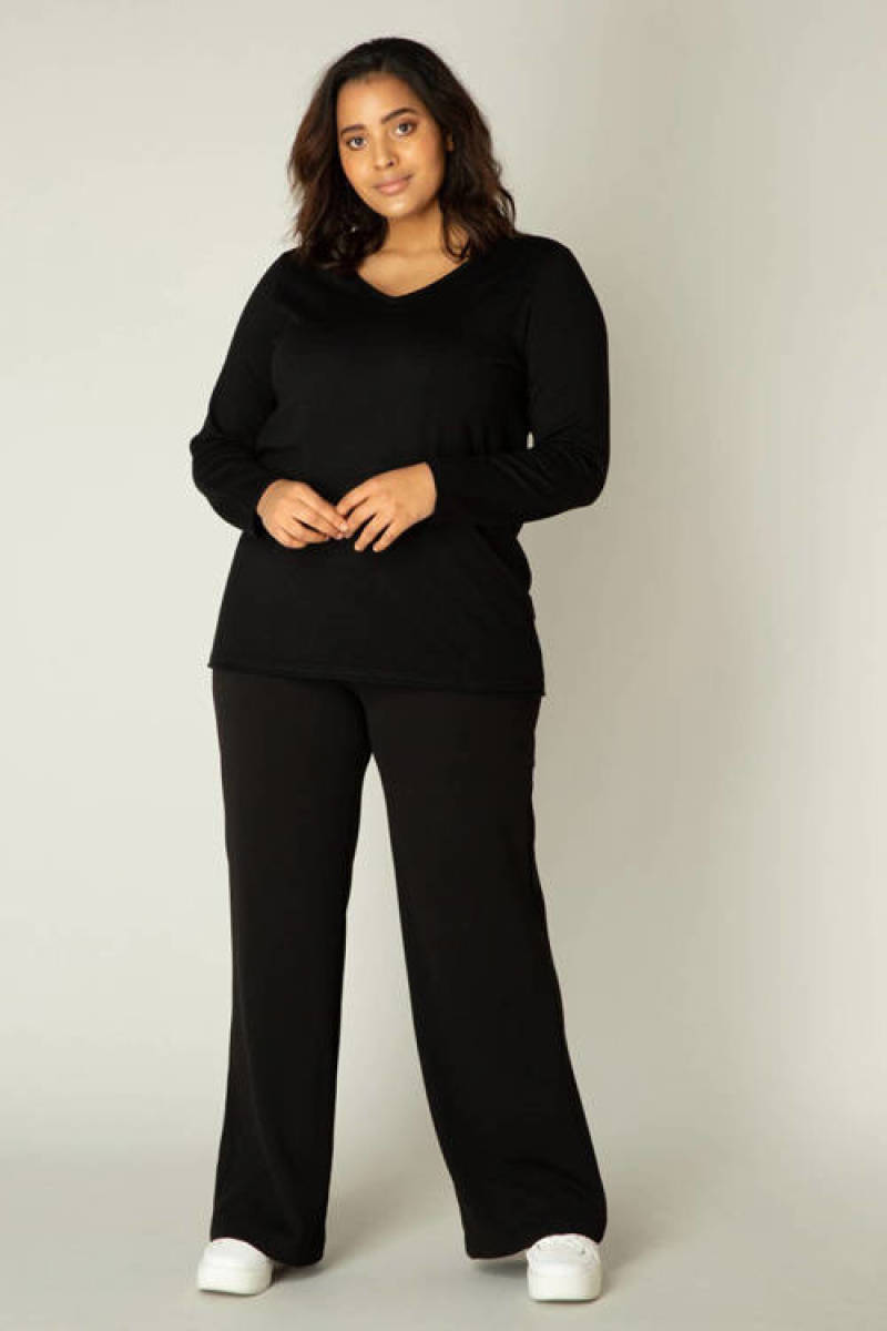 Base Level Curvy by Yesta basic longsleeve Anine zwart
