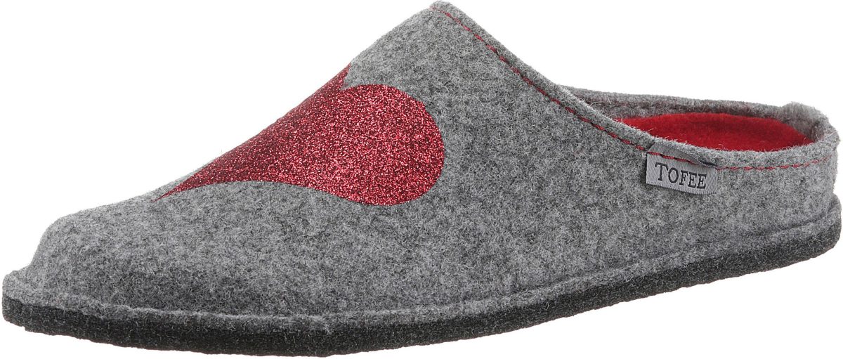 Tofee Pantoffels met hartmotief