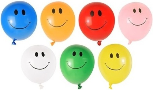 Merkloos 80x Watergevecht ballonnen met smiley gezichten