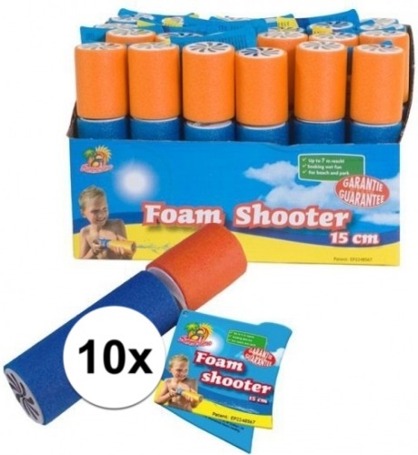 Summertime 10x Foam waterspuit/waterpistool 15 cm