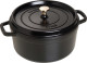 Staub Ronde Stoof-/Braadpan 24 cm Zwart