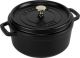 Staub Ronde Stoof-/Braadpan 24 cm Zwart