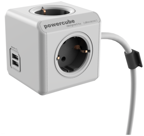Allocacoc Powercube Extended Duo Usb - 3m Kabel