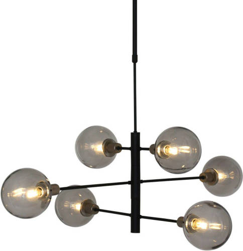 Steinhauer Hanglamp Constellation 6 Lichts Ø 105 Cm 2709 Zwart