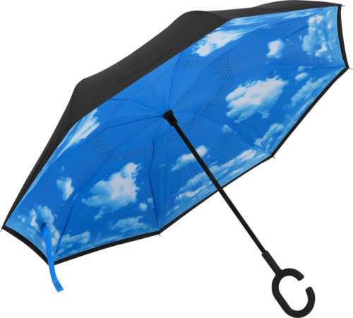 VidaXL Paraplu C-handgreep 108 cm zwart