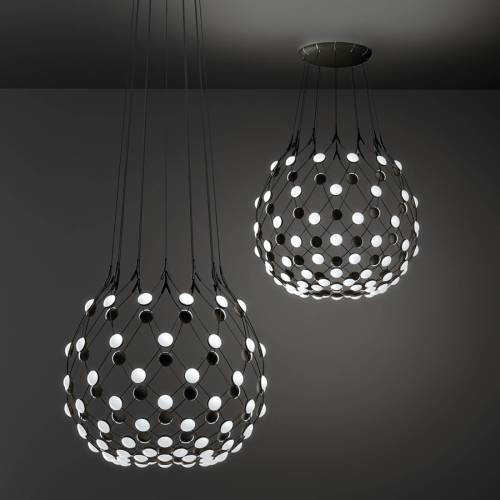 Luceplan Mesh hanglamp Ø 80cm wireless 1m