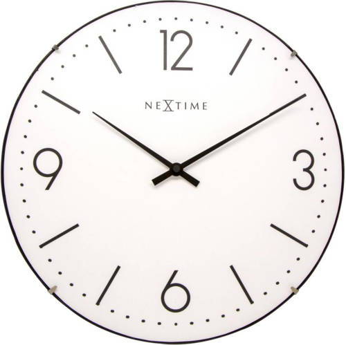 NeXtime Wandklok Basic Dome - Wit