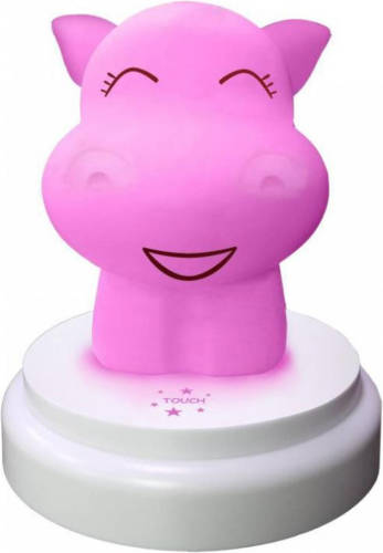 Alecto Silly Hippo Nachtlampje - Roze