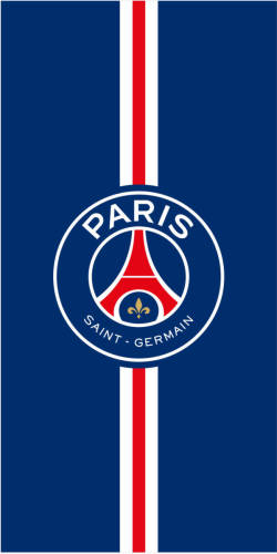 Paris Saint Germain Strandlaken Stripe - 75 X 150 Cm - Blauw