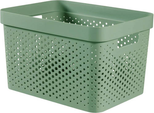 Curver Infinity Dots Opbergbox - 17l - Groen - 100% Recycled