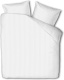 Presence Satijnstreep - Wit Lits-jumeaux (240 x 240 cm + 2 kussenslopen) Dekbedovertrek