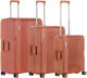 CarryOn trolleyset Protector - set van 3 cognac