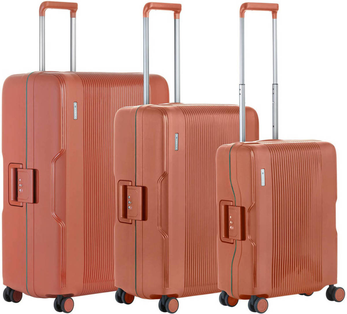 CarryOn trolleyset Protector - set van 3 cognac