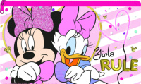 W&O etui Minnie Mouse junior 24 x 15 cm roze/wit
