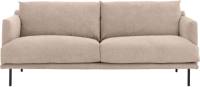 Goossens Bank Luxor Stof bruin, stof, 3-zits, modern design
