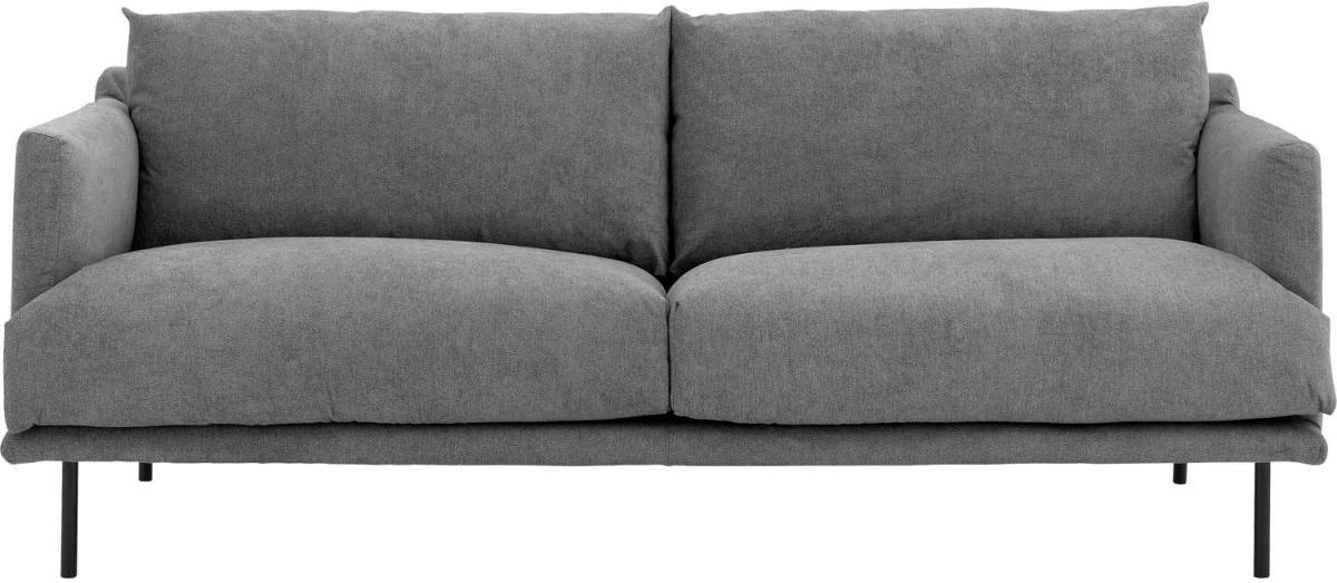 Goossens Bank Luxor Stof grijs, stof, 3-zits, modern design
