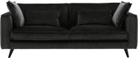 Goossens Bank Suite zwart, stof, 4-zits, elegant chic