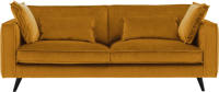 Goossens Bank Suite geel, stof, 4-zits, elegant chic