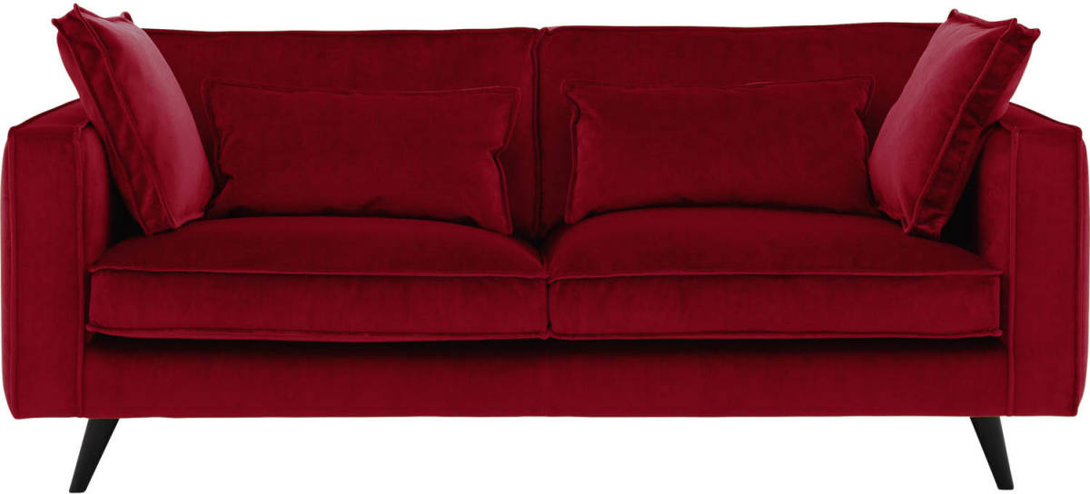 Goossens Bank Suite rood, stof, 3-zits, elegant chic