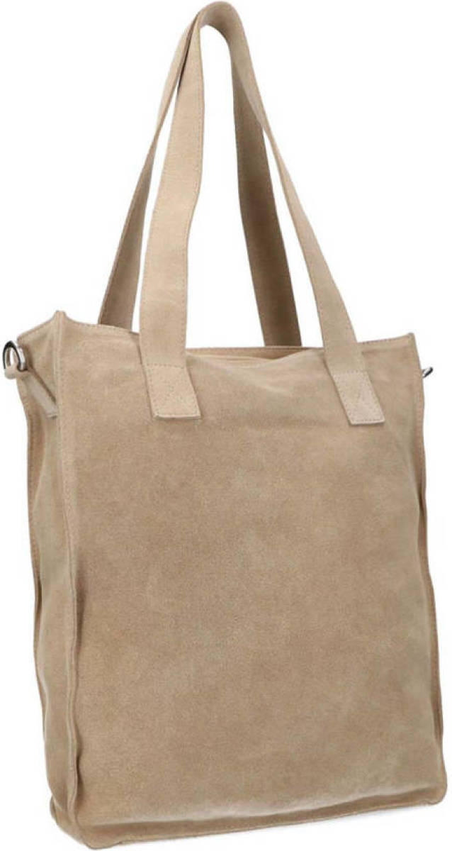 Mrs Keizer by Manfield suède shopper beige